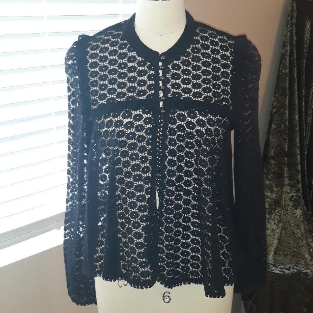 Free People Crochet Blouse